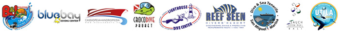 Támogatóink: B&J, Bluebay, Red Sea Boats, Crocodive, Lighthouse, Reef Seen Bali, Dive & Sea, Tauch Terminal, Utila DC.